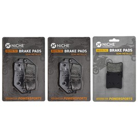 NICHE Brake and Parking Pad Set for Honda NC700XD CTX700D NM4 CTX700ND 06436-MCT-016 Front Rear Semi-Metallic