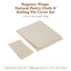 Regency Wraps Natural Pastry Cloth & Rolling Pin Cover Set,