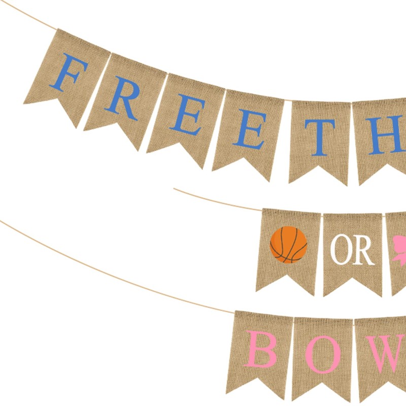 Freethrows or Bows Gender Reveal Banner