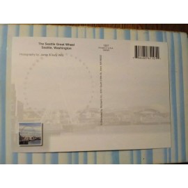 THE PACIFIC NORTHWEST BEAUTIFUL Post Card SEATTLE'S Waterfront GREAT WHEEL SEATTLE WASHINGTON.