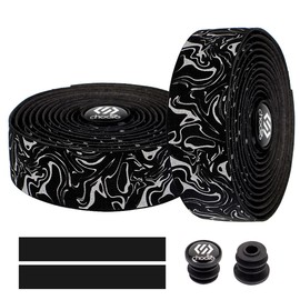 Chooee Road Bike Handlebar Tape,Bike Bar Tape with End Plugs-2 Rolls,White