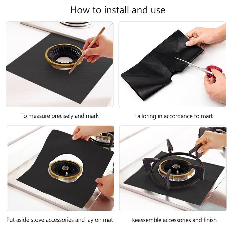 Gas Stove Burner Covers 10 Pack- XZSUN 0.2mm Double Thickness