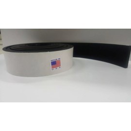 ALL ABOUT RUBBER Neoprene Sheet Rubber Solid 1/8" Thk x 1" W x 10-Ft Strip - Peel-Back Adhesive
