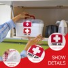 3PCS First Aid Sign Sticker for Box，Self-Adhesive Waterproof Small First