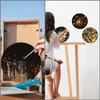 ZESABGE 30 cm Acrylic Plate Black Acrylic Discs Round Plastic