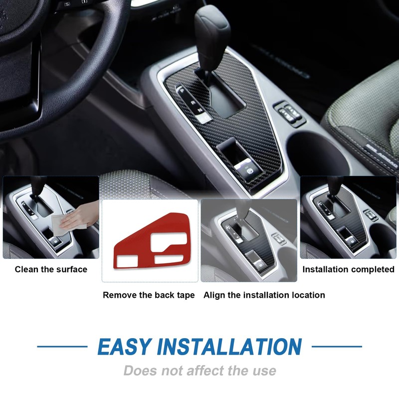 Real Carbon Fiber Gear Shift Panel Trim for 2024-2026 Crosstrek/Impreza
