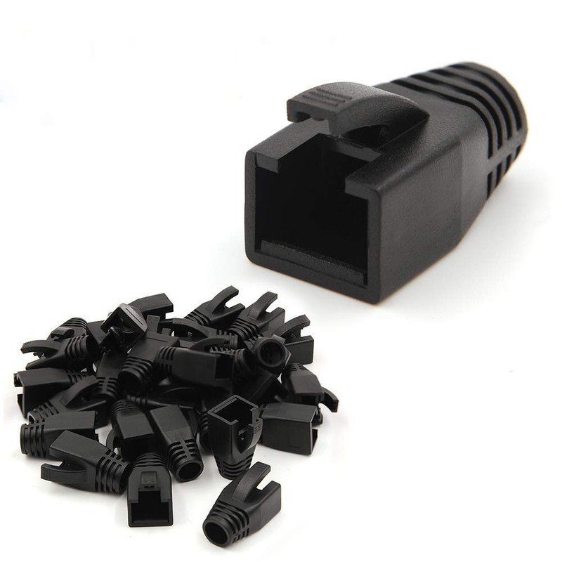 VCE RJ45 Strain Relief Boots for Cat6A/Cat7 Network Plugs, 20-Pack