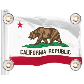 G128 California State Flag 3x5 Ft LiteWeave Pro Series Printed 150D