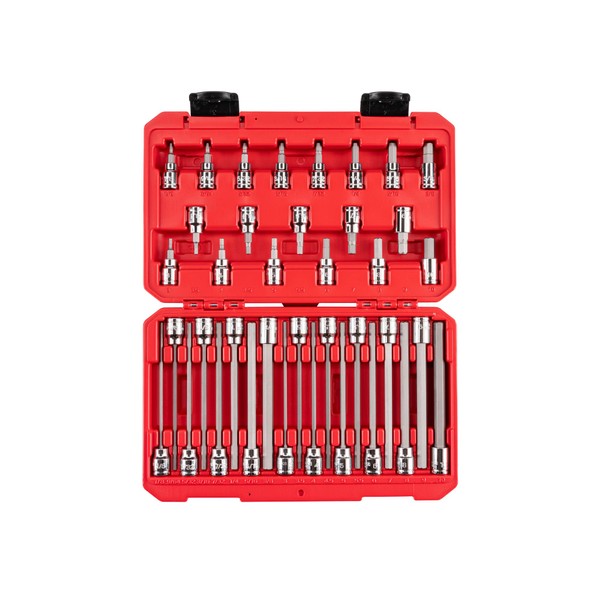 TEKTON 3/8 Inch Drive Hex Bit Socket Set, 38-Piece (1/8-3/8