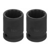 HARFINGTON 2pcs 1/2" Drive x 21mm Shallow Impact Socket 12-Point
