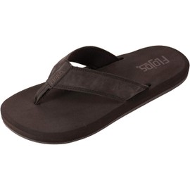 Flojos Men's 2.0 Flip-Flop, Black, 9