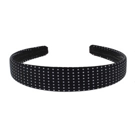 Zac's Alter Ego 1 Inch Black Polka Dot Aliceband/Hairband/Headband - School Accessory