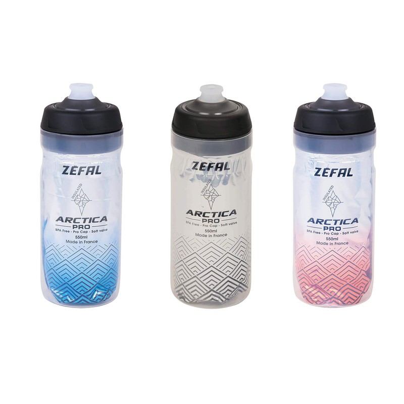 Zefal 1667 Insulated Drink Bottle, ARCTICA PRO 55, Silver/Blue, 19.7