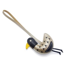 Bag Charm Funny Ducklings Cute Leather Design Keychain for Purse Black Duck