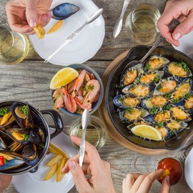 EQLEF Seafood Forks Picks, Crab and Lobster Picking Tools Stainless Steel Seafood Tool for Home Restaurant Pack of 6