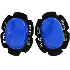 RTX Leathers Universal Durable Motorcycle Knee Sliders Motorbike Knee Slider Pucks - Hook and Loop Backed for Racing/Trackday Training/Road Motorbike Riding. (Blue)