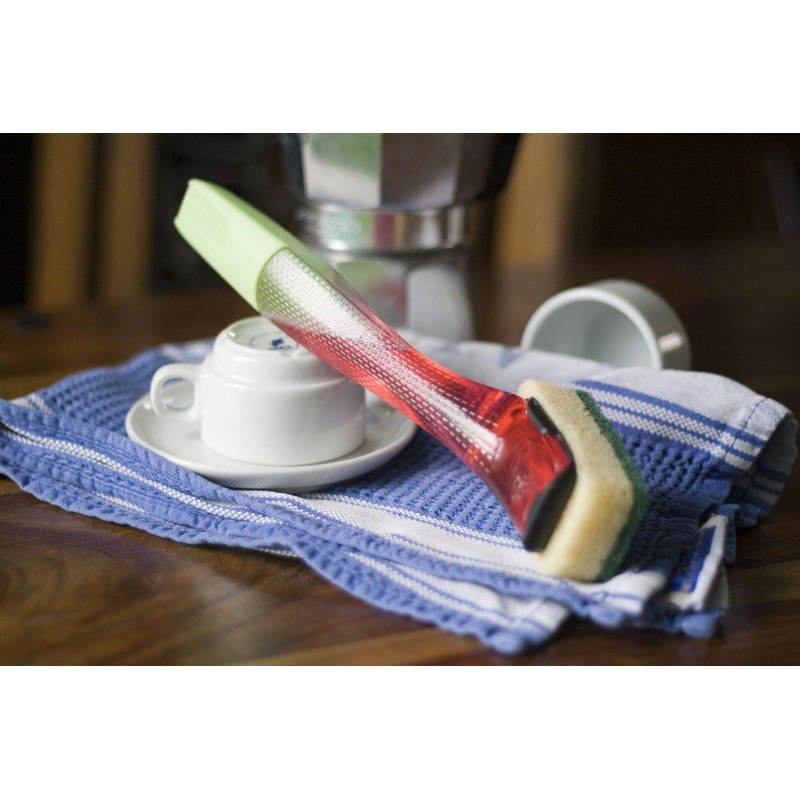 3 x Dishmatic Washing Up Brushes with Heavy Duty Sponge