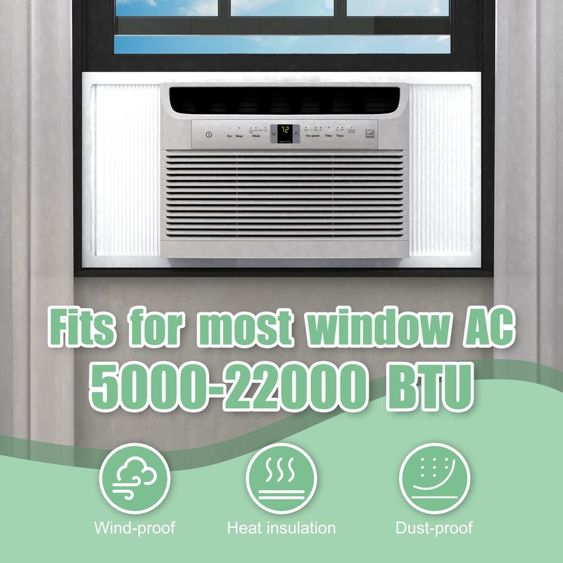 Memrita Window AC Side Panels for Window AC Units,Fits Up