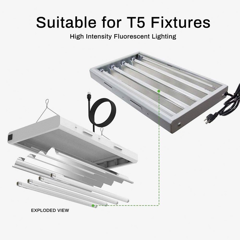 F54T5/865/HO Fluorescent Tube Light Bulb, 46 Inch, 54W, 6500K Daylight,
