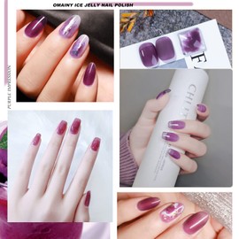 Omainy Semi-permanent Nail Polish Semi-permanent Nail Polish UV LED Gel Nails (Kit of 4 pcs 7.3ML/pc) 014…