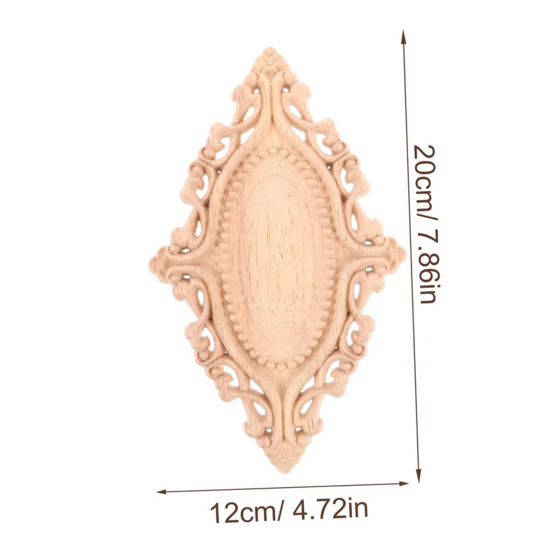 BIUDECO Strong Structure Wooden Applique Oval Door Center Flower Sheet