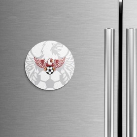 Unbranded Eagle With Ball Soccer Animal | 4'' X 4'' Round Decorative Magnet