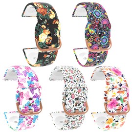 Compatible with GloryFit Smartwatch Band, Soft Silicone Wristband Bracelet Waterproof Sport Strap for GloryFit T80 T70 T60 T50 P99 P98 Accessories (5-Pack)