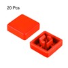 uxcell 20pcs Tactile Push Button Switch Caps 12x12mm for 12x12x7.3mm