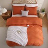 JSD Burnt Orange Duvet Cover Set Twin Size, 2 Piece