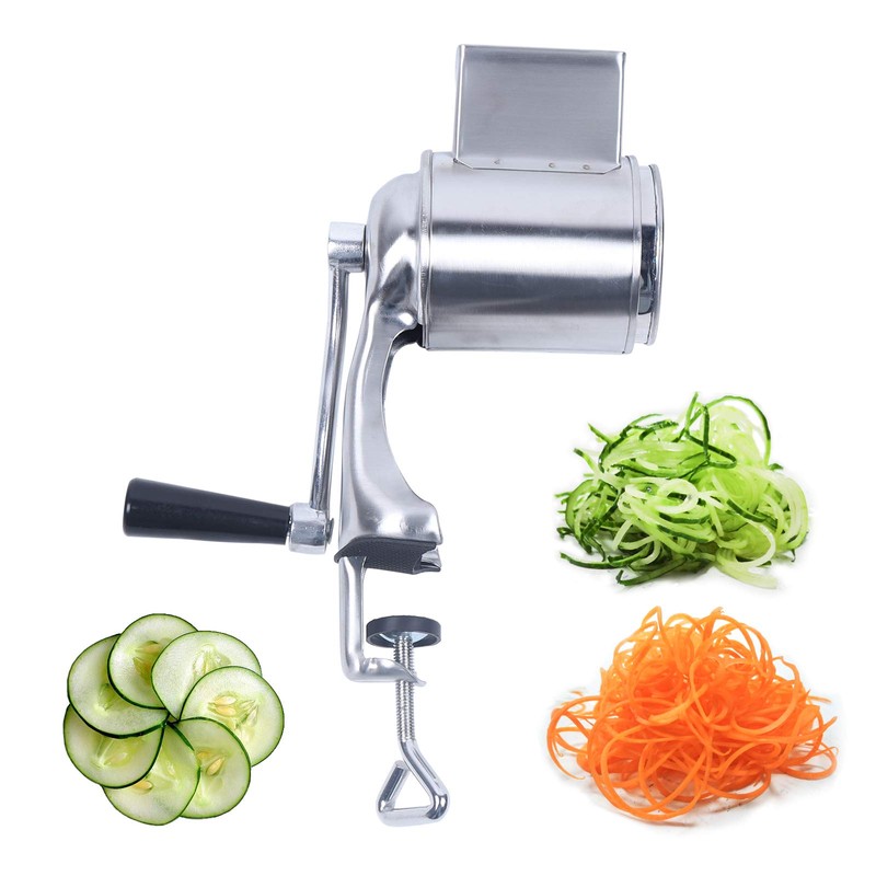 Manual Potato Grater, Stainless Steel Vegetable Slicer, Manual Drum Cutter,