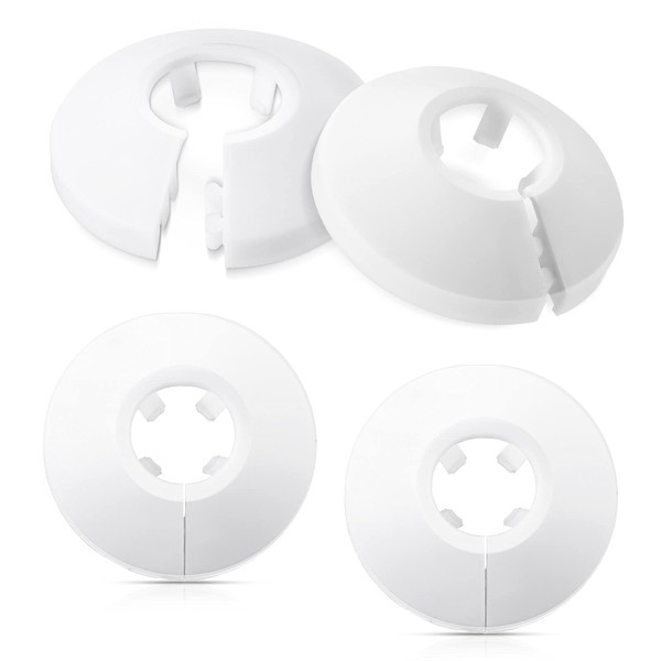4 Pieces Plastic Radiator Pipe Covers Radiator Pipe Collars Pipe