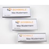 10 Piece Name Badges Complete Set, Silver Metal, with Extra