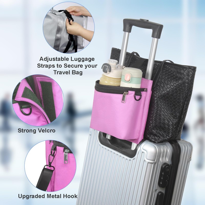 Bokelai Luggage Travel Cup Holder with Straps for Add a