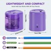 Electric Pencil Sharpener, Double Hole (Purple)