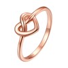 Silvora 925 Sterling Silver Knot Ring Rose Gold Promise Ring