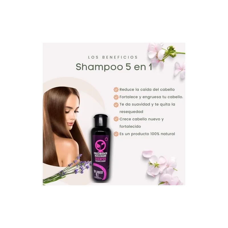 1 Shampoo Crecimiento Acelerado Dale Brillo Y Suavidad