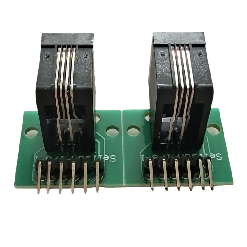 2PCS RJ11 6P6C Female Connector with PCB Breakout Board, RJ11
