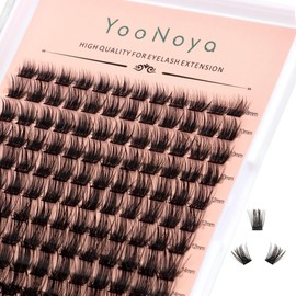 YOONOYA lashes,DIY Lash Extensions Made Easy with 144pcs of Lightweight Wispy and Fluffy Lash Clusters - Perfect for Manga and Anime Lash Looks! 8-16mm