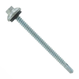 Fasteners Plus ST Fastening ZXL SteelBinder Metal to Metal #12 x 3 Self-Drilling Galvanized Screws with EPDM Rubber Washer, 250-Count - Designed for Roofing and Siding Panels