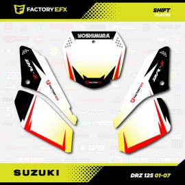 Factory EFX Racing Graphic Kit fits Suzuki DRZ125 01-07 DRZ 125 SHIFT Graphics Decal MX Dirt