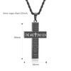 HSWYFCJY Bible Verse Cross Necklace for Men,Christian Cross Necklace for