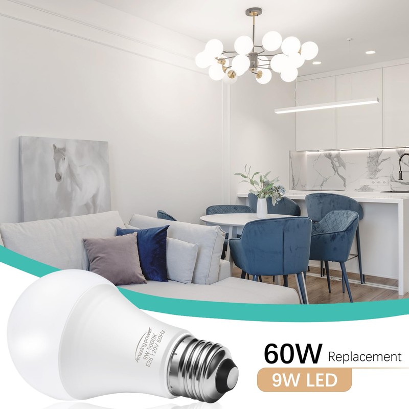 Amazing power E26 LED Bulbs, 60W Equivalent Medium Base Light
