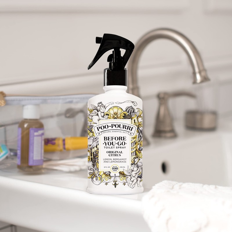 Poo-Pourri Before-You-Go Toilet Spray, Original Citrus, 8 Fl Oz, Up