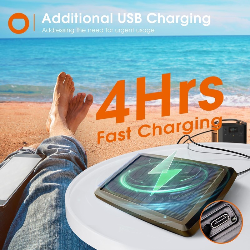 addlon 54FT Solar String Lights Outdoor Waterproof with USB Charging