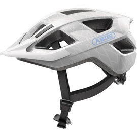 ABUS Aduro 3.0 LED Bike Helmet - sporty city Helmet in a stylish design for everyday and sporty Tours - with Rear Light - for Men and Women - Size S, white