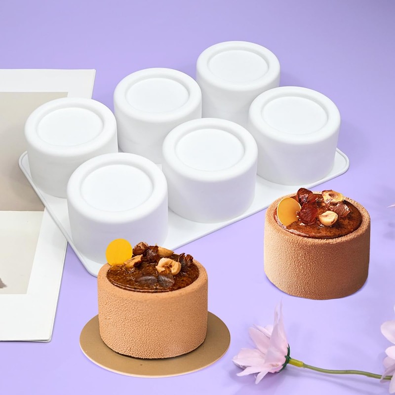 Silicone Mousse Mold – 8-Cavity Dessert Molds for Cheesecake, Chocolate,