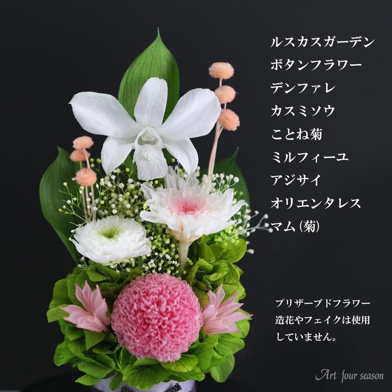 Art Four Seasons▲Offering Mom Dome Preserved Flower (Pink)
