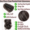 S-noilite Ponytail Extension Claw Straight Jaw Ponytails Hairpiece Long Pony