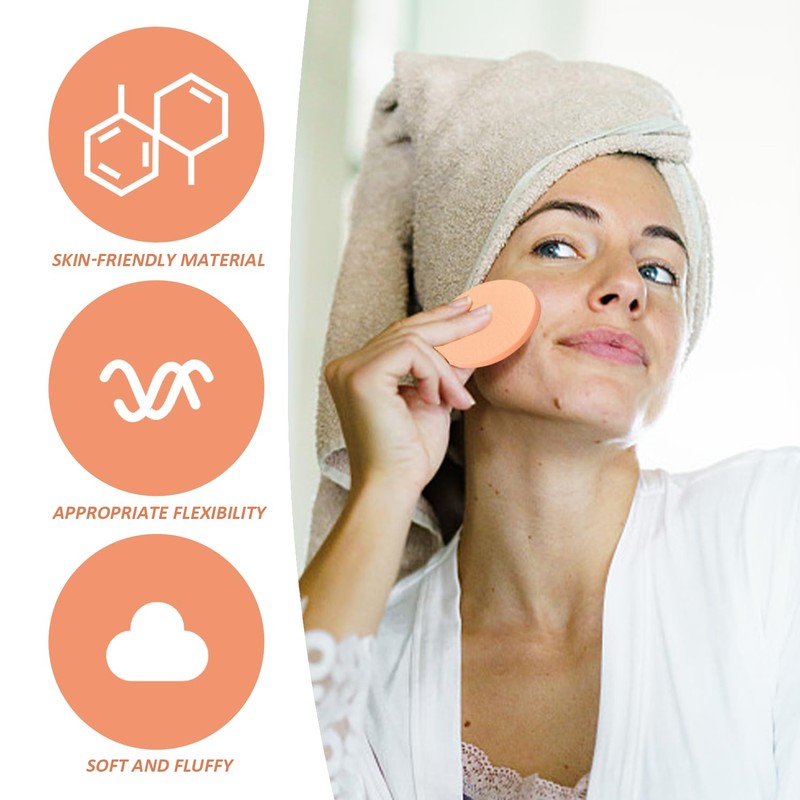 Pack of 15 Make-Up Sponge, Round Foundation Sponge, Soft and