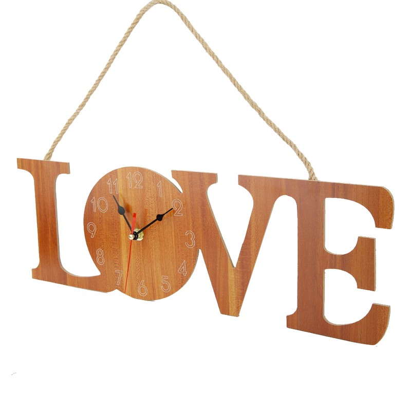 LOVE Frame Wall mounted Clock Hanging Wall Clock Living Room